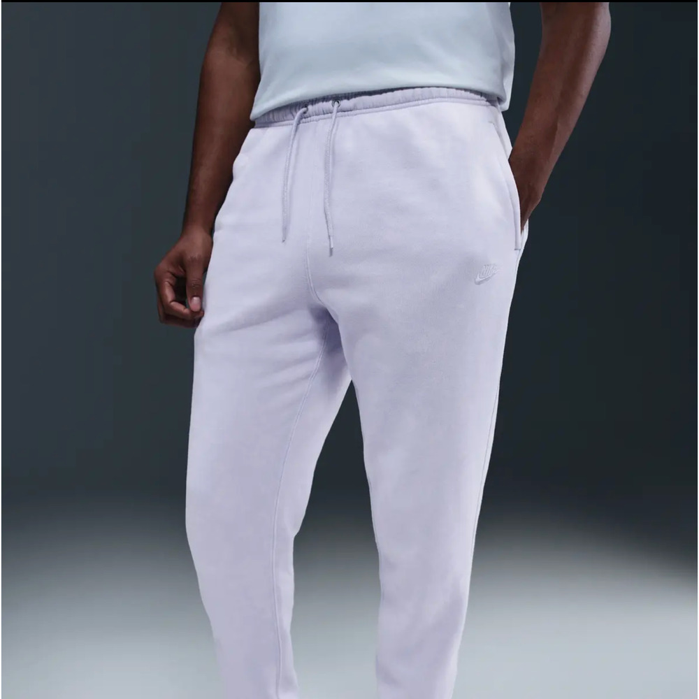 Nike Washed Cuffed Fleece Pants Mens Size L Large Ghost Lavendar IQ1218-057